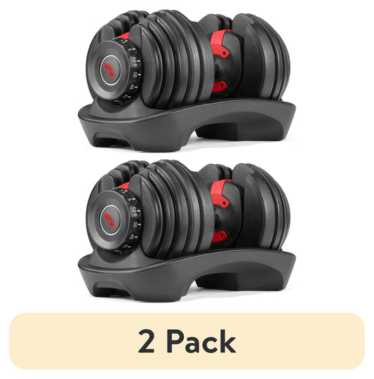 (2 pack) Bowflex SelectTech 552 Dumbbell, Adjustable, Single, Free 2-Month JRNY Membership
