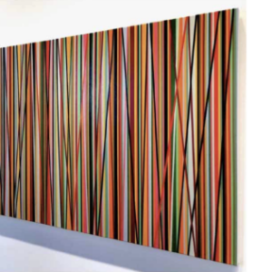 Stripes by Arthur Secunda – Oil Painting & Mixed Media (100x150 cm)