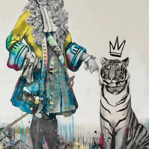 Homme et Tigre - Moonrise 198 x 130 cm